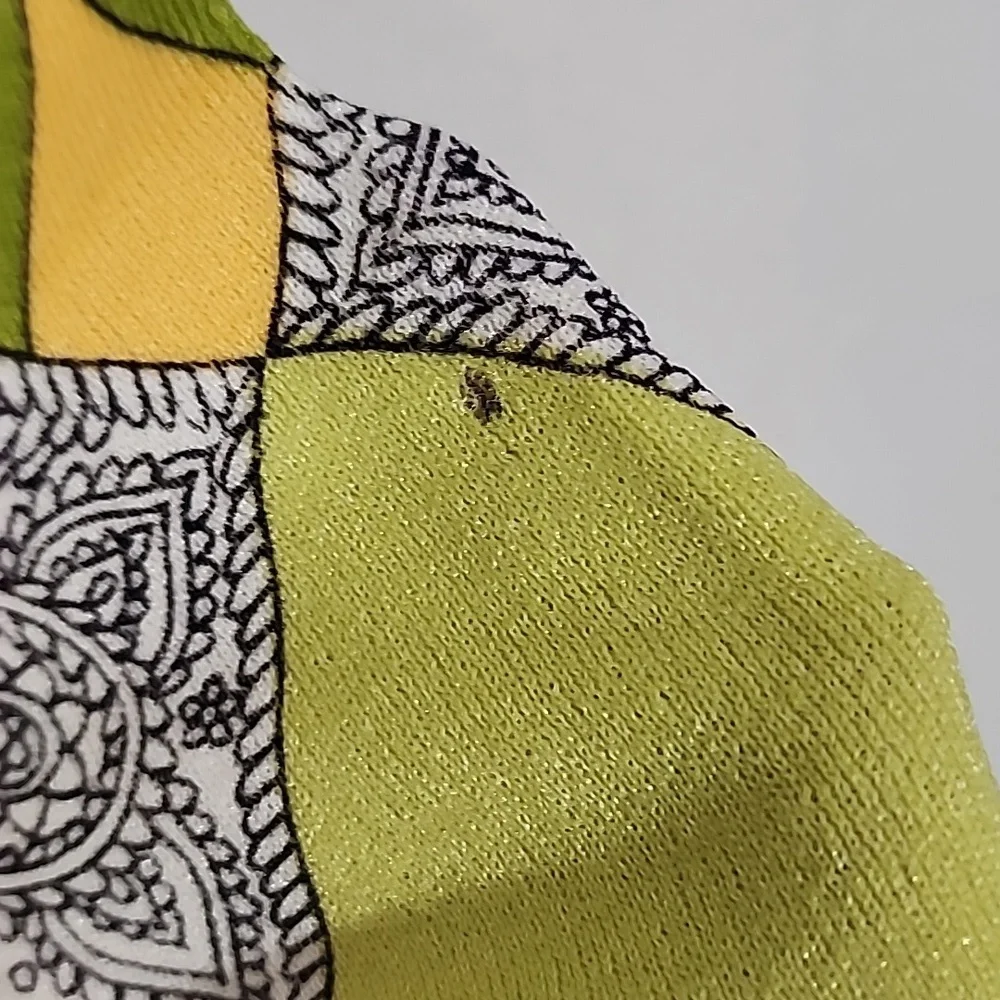 Paisley print bright long sleeve Union Made Vintage top size M - Picture 6 of 12